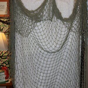 Great nautical decor fishnet big enough for a wall and to display shells